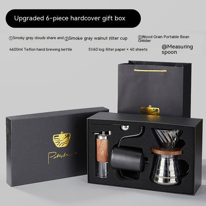 Pour-over Coffee Suit Gift Box Household American Coffee Maker Coffee Pot With Scale Combination