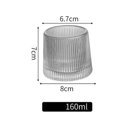 Thickened rotating tumbler whiskey glass