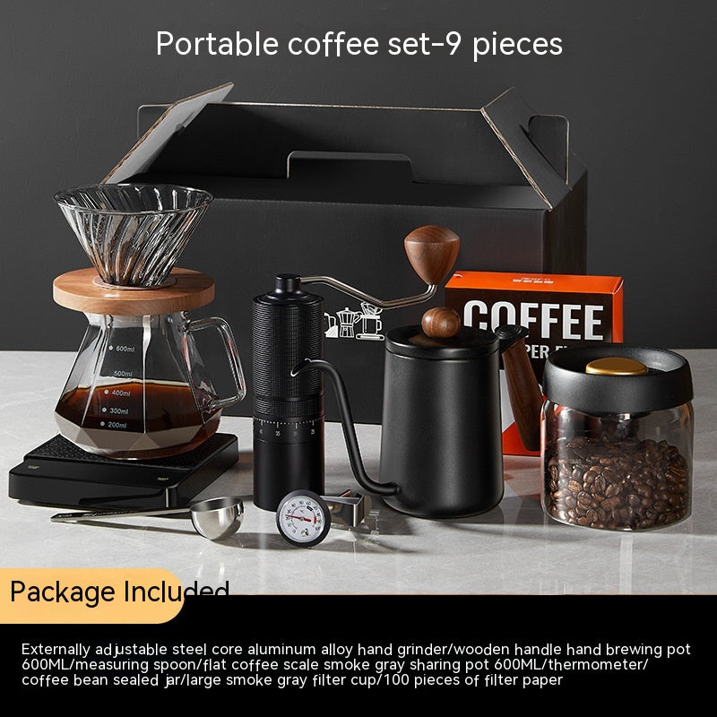 Pour-over Coffee Suit Gift Box Household American Coffee Maker Coffee Pot With Scale Combination