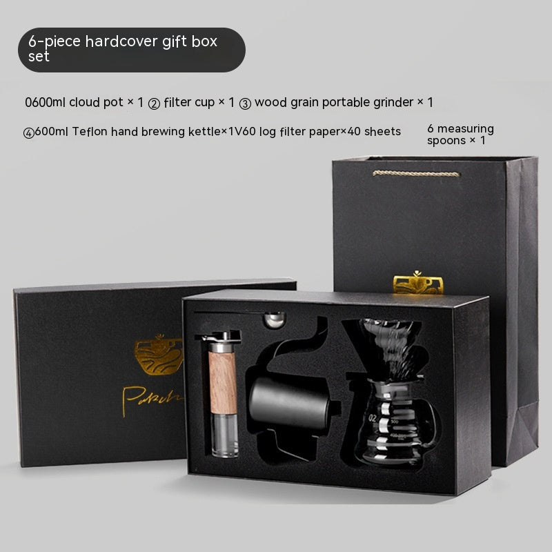 Pour-over Coffee Suit Gift Box Household American Coffee Maker Coffee Pot With Scale Combination