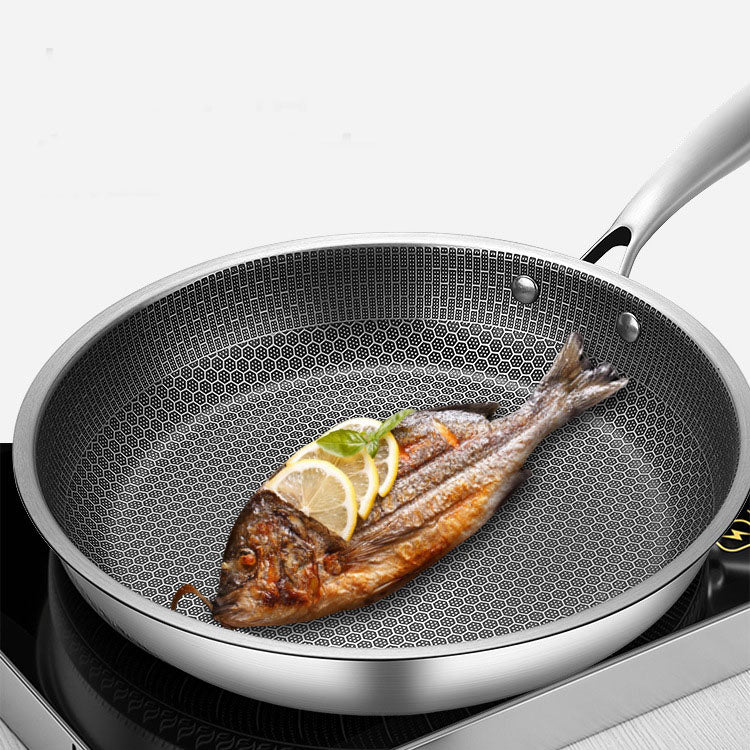 Stainless Steel Full Screen Honeycomb Frying Pan