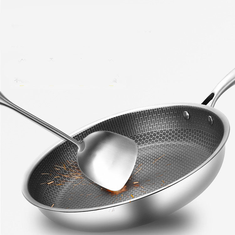 Stainless Steel Full Screen Honeycomb Frying Pan